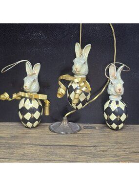 katherine's collection wayne kleski Bunny Rabbit Ornament Lot Easter *READ